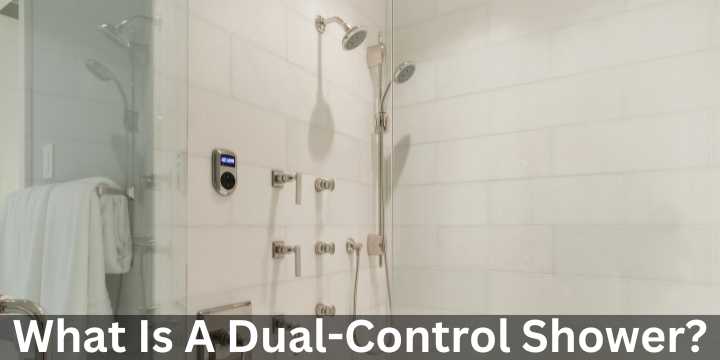 Bathroom with a dual-control shower