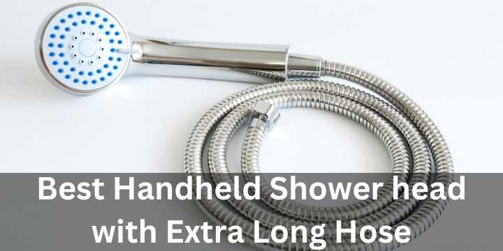 A shower head with an extra long hose