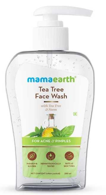 MAMAEARTH Tea Tree Face Wash with Neem for Acne & Pimples – 250ml