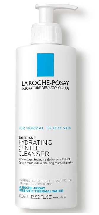
La Roche-Posay Toleriane Hydrating Gentle Face Cleanser, Daily Facial Cleanser with Niacinamide and Ceramides for Sensitive Skin, Moisturizing Face Wash