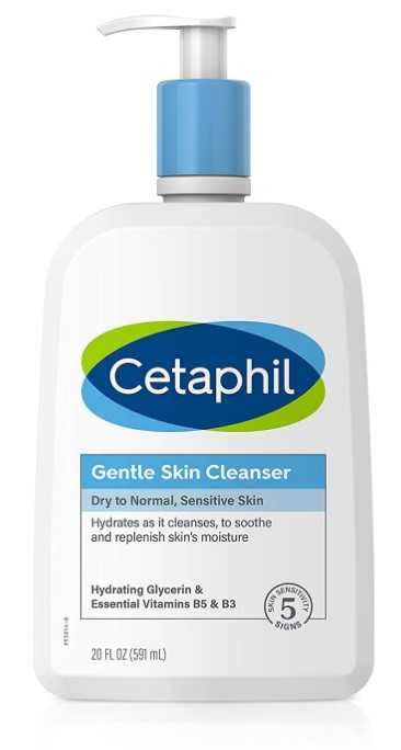 Cetaphil Gentle Skin Cleanser 20 fl oz, Hydrating Face Wash & Body Wash, Ideal For Sensitive, Dry Skin, Non-irritating, Wont Clog Pores, Fragrance-free